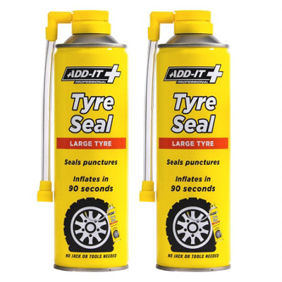 Add It Large Tyre Seal Emergency Puncture Repair Inflator 2x 500mL Quick Fix