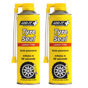 Add It Large Tyre Seal Emergency Puncture Repair Inflator 2x 500mL Quick Fix