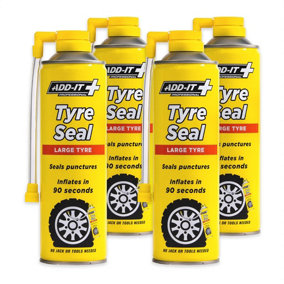Add It Large Tyre Seal Emergency Puncture Repair Inflator 4x 500mL Quick Fix