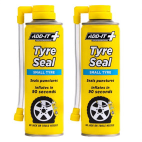 Add It Small Tyre Seal Emergency Puncture Repair Inflator 2x 300mL Quick Fix