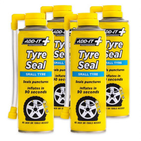 Add It Small Tyre Seal Emergency Puncture Repair Inflator 4x 300mL Quick Fix