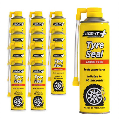 Add It Tyre Seal Emergency Puncture Repair Inflator Large 12x 500mL ...
