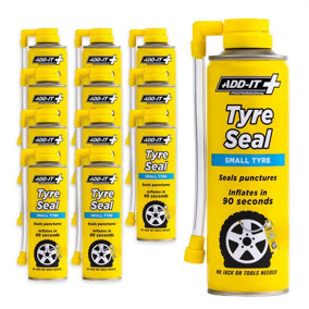 Add It Tyre Seal Emergency Puncture Repair Inflator Small 12x 300mL Quick Fix