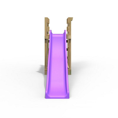Add-on Wooden Platform with 6FT Slide for Rebo Wooden Garden Swing Sets ...