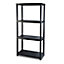 ADDIS 4 Shelf Plastic Storage Unit - Black 516571B&Q