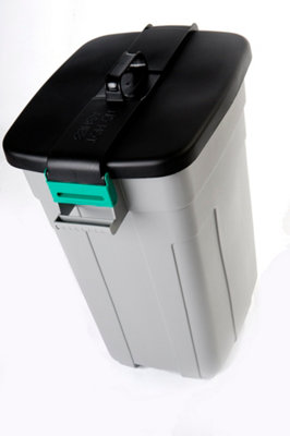 Addis 90L Outdoor Rectangular Dustbin with Lockable Lid - 510757B&Q