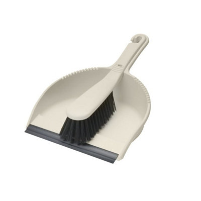 Addis Soft Dustpan & Brush Linen | DIY at B&Q