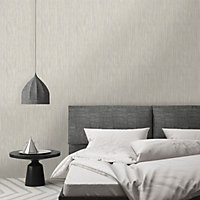 Adeline Stripe Wallpaper Grey/Gold Holden 65710