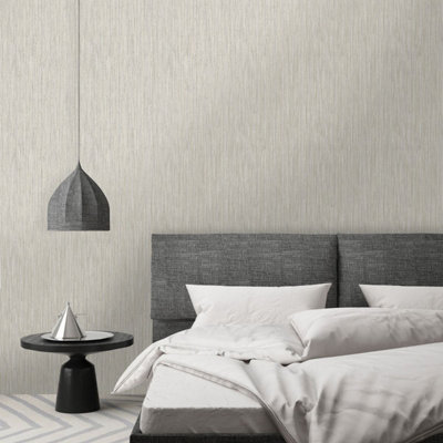 Adeline Stripe Wallpaper Grey/Gold Holden 65710