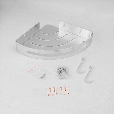 Adhesive Corner Shower Caddy 1 Tier - M&W
