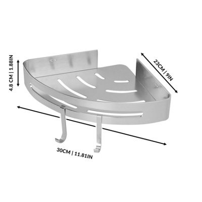 Adhesive Corner Shower Caddy 1 Tier - M&W - 3