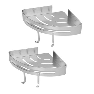 Adhesive Corner Shower Caddy 2 Tier - M&W
