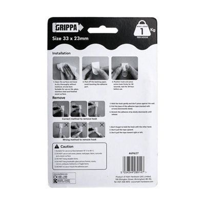 Adhesive Large Oval Single Hooks - Chrome - Pack of 3 - Decohooks