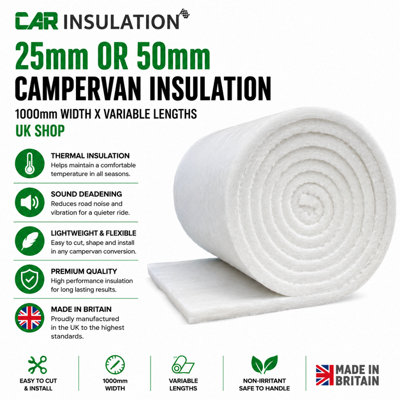 Adhesive Van Insulation 25mm Recycled Camper Motorhome Wall Thermal ...