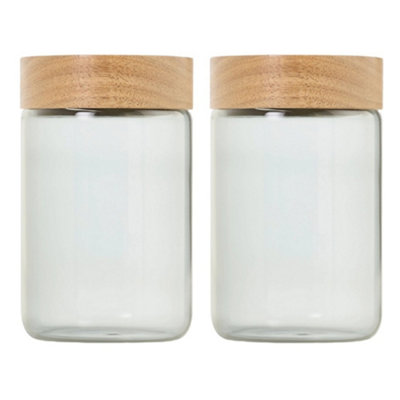AdHoc PureJar Set of 2 Glass Container 800ml - Clear