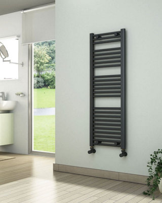 ADIGE Ladder Anthracite Towel Radiator 400mm Wide, 1150mm High