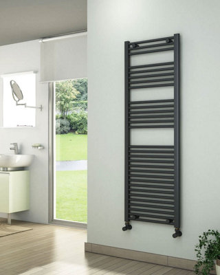 ADIGE Large Anthracite Towel Radiator 500mm Wide, 1500mm High