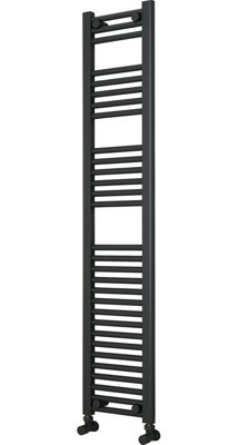ADIGE Narrow Anthracite Towel Radiator 300mm Wide, 1500mm High
