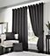 Adiso Eyelet Ring Top Curtains Charcoal 168cm x 183cm