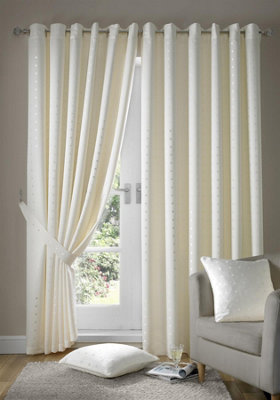 Adiso Eyelet Ring Top Curtains Cream 229cm x 229cm