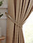 Adiso Pencil Pleat Taped Top Curtains Latte 117cm x 137cm