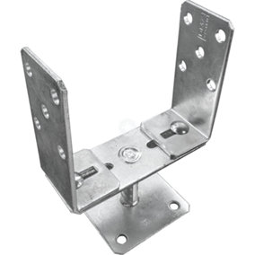 Adjustable 0-200mm Metal Brackets for Fence Post Repair to Concrete, Decking Support