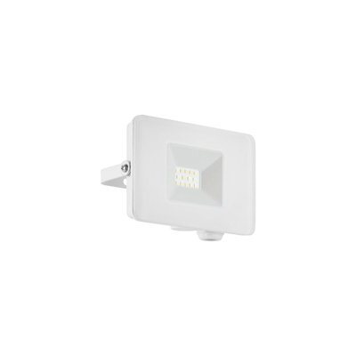 Adjustable 10W IP65 Outdoor Wall Flood Light - Built-in LED Porch Lamp in White