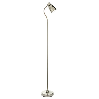 Adjustable 1630mm Tall Floor Lamp with Flexible Arm and LED Bulb