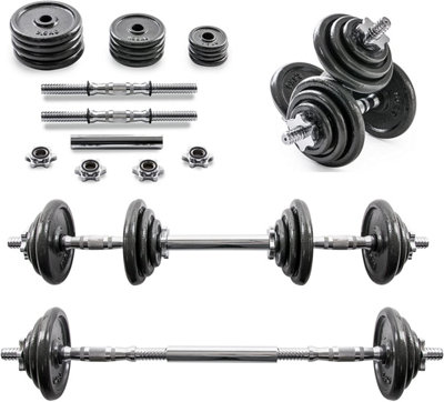 Adjustable 20KG Dumbbell Barbell For Home Training DIY at B Q