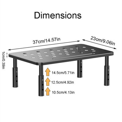 Adjustable 3 Heights Monitor Stand Laptop Riser