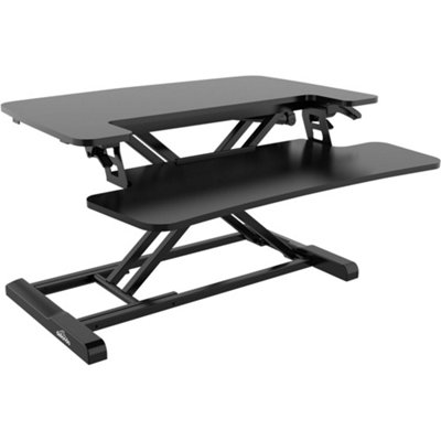 Adjustable 71cm Sit and Stand Desk Riser - Ergonomic Monitor Stand for ...