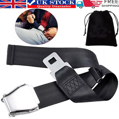Adjustable Aircraft Airplane Buckle Clip Safety Seat Belt Extension Strap Plane