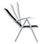 Adjustable Aluminium Folding Dining Chair in Black - Black - Chairs x 1
