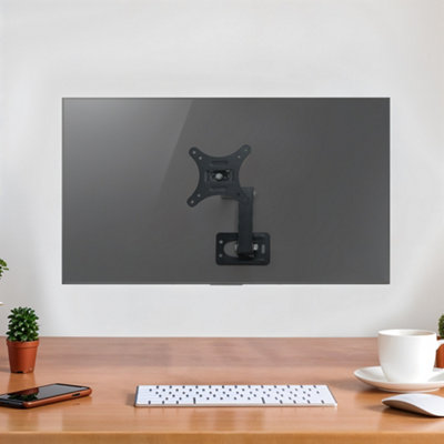 Adjustable Angle Wall-Mounted Metal TV/Monitor Bracket for 10-26 inch ...