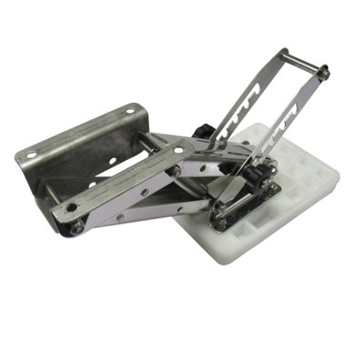 Adjustable Auxiliary Outboard Motor Bracket 40KG 20HP White (Transom Support Boat Engine Kicker Mount)