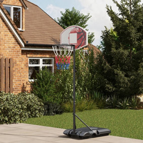 Adjustable Basketball Hoop and Stand with Wheels, Basketball Stand, 179-209cm