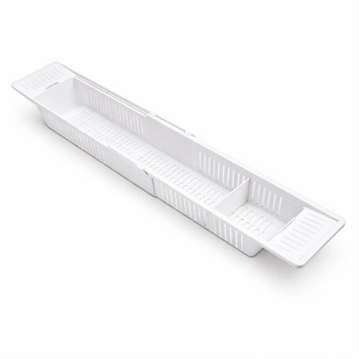 Adjustable Bath Caddy Tray Expandable Bathtub & Sink Organiser Rack
