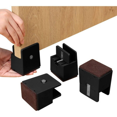 Adjustable Bed And Furniture Risers With Screw Clamp, 4Inch Heavy Duty ...