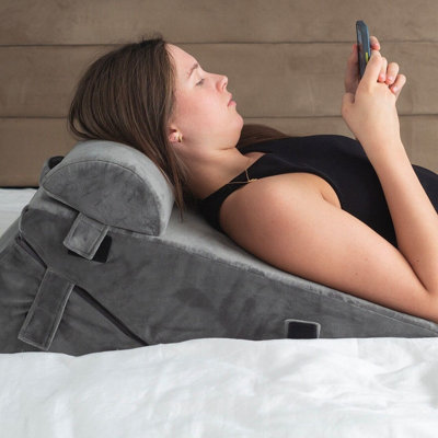 Adjustable Bed Wedge Pillow Sloping Soft Foam Cushion with Gel
