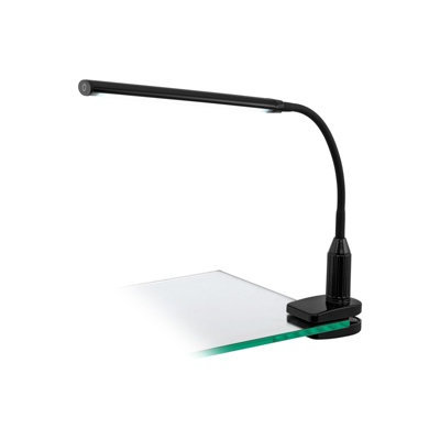 Adjustable Black Plastic Clamp Light with Dimmable LED Bulb