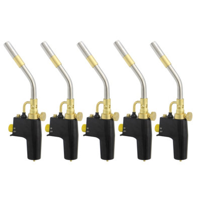 Adjustable Brazing and Soldering Self-Igniting Hand Torch Five Pack