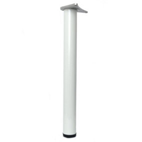 Adjustable Breakfast Bar Worktop Support Table Leg 1100mm - Colour White - Pack of 1