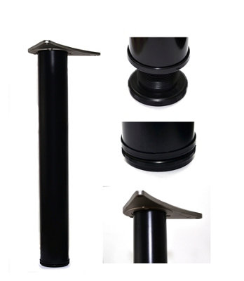 Adjustable Breakfast Bar Worktop Support Table Leg 870mm - Colour Black - Pack of 1