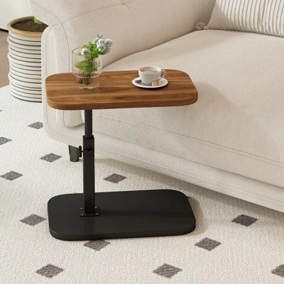 Adjustable C Shaped Sofa Side End Table Coffee Laptop Table Living Room ...