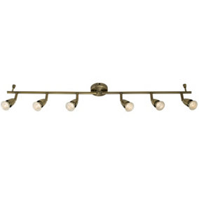 Adjustable Ceiling Spotlight Antique Brass 6 Light Bar Downlight Modern Lamp