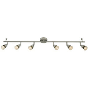 Adjustable Ceiling Spotlight Chrome Plate 6 Light Bar Downlight Modern Lamp