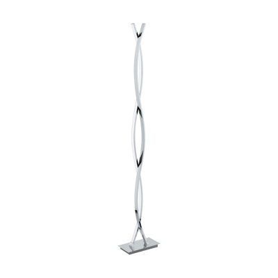 Adjustable Chrome Floor Lamp with LED Bulbs and Pedal Switch
