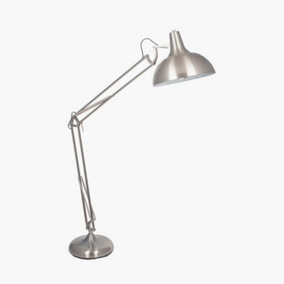 Adjustable Chrome Metal Task Floor Lamp