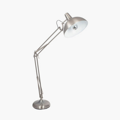 Adjustable Chrome Metal Task Floor Lamp