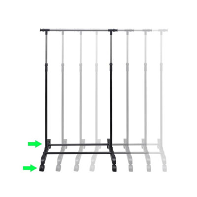 Adjustable Clothes Racks 2 pcs 1 Hanging Rail - 7